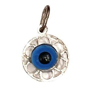 Evil Eye Blue Glass Necklace Pendant
